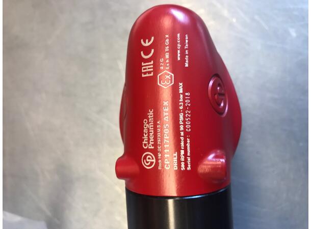 CP1117P05 Drill ATEX / EX B-VARE 500rpm 1 hp/750W motor 