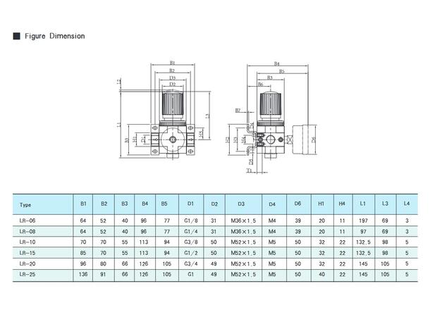 Regulator 3/4" m/festebrakett 0-12 bar m/manometer 