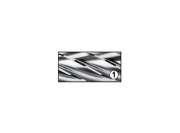 Carbide burr, ø8mm head, cut 1 Alufil Hardmetallfil 6mm stamme - L 59mm 