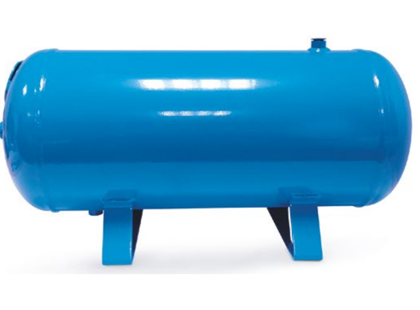 Trykktank 5L blå 11 bar, liggende, lakket 