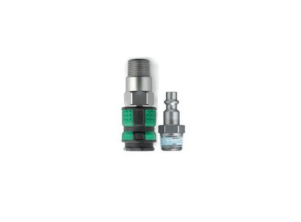EURO Nippel utv.gj. 1/4" BSPT NIPPLE M076E 1/4 BSPT SK-25 320 