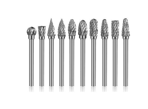 Filsett, roterende filer, 3mm, 10stk