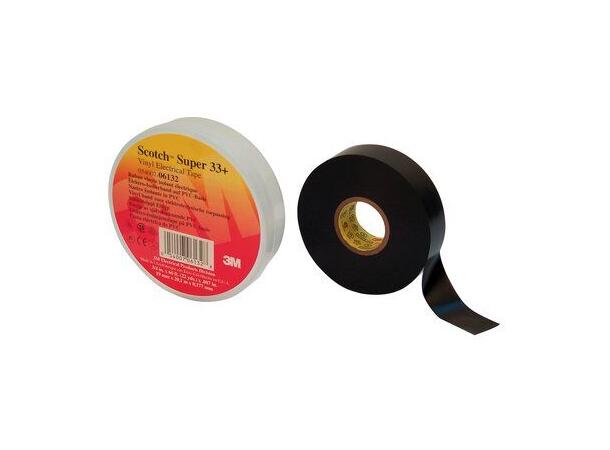 Universaltape 33+ Gummi, 19mmx20m - Sort 