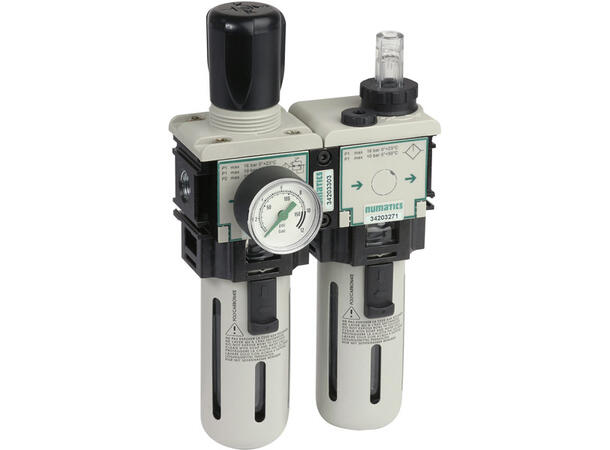 Filter, regulator og oljesmører Filter 20micron, 1/2" gjenger