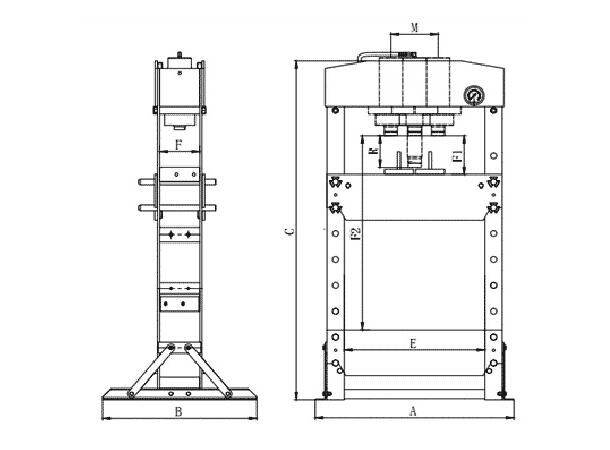 CP86100 Verkstedpresse 100T