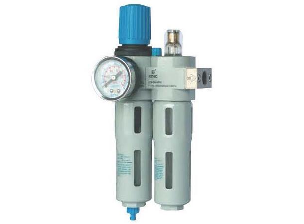 Filterregulator m/oljesmører 1/4" 0-12 bar m/manometer