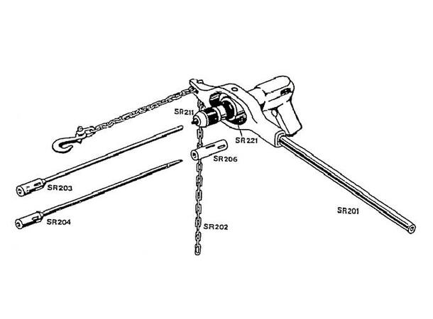 Rammebormaskin, CP1816 med arm Last/påbygg/bjelker og profiler 