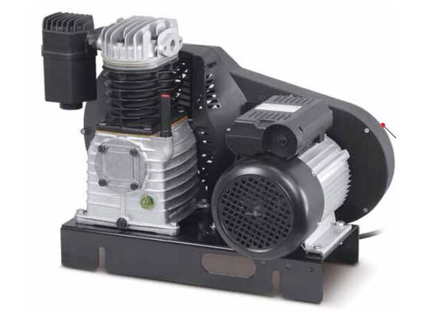 3HK Stempelkompressor - platemontert Kompressor reimdrevet, reimdrift, 2,2kw 