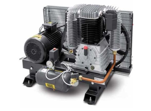 7,5HK Stempelkompressor - platemontert Kompressor, reimdrift, kw 7,5/400V/50Hz