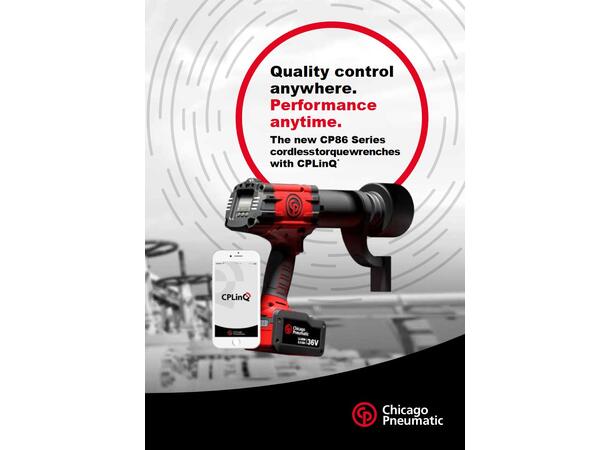 CP8613CQ momenttrekker batteridrift 3/4" firk 300-1300Nm Connected Qprosess