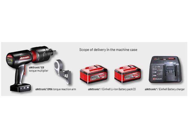 EB 350 1" firkant batteritrekker Alkitronic programstyr moment 700-3500Nm