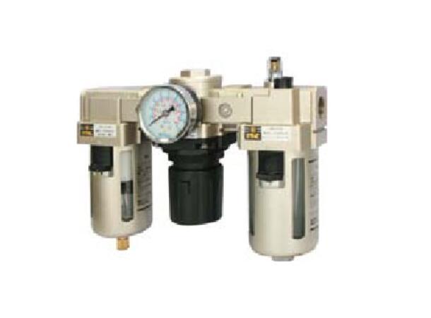 Filterregulator trippel 1" M/autodren & metall kopp