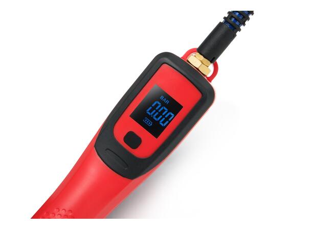 Digital luftfyller, rød 0-12bar Oppladbar dekkfyller 