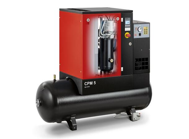 CPM 7,5/10 D 230/50K 200 C CE CP Skruekompressor 5,5kw,10bar, 230V